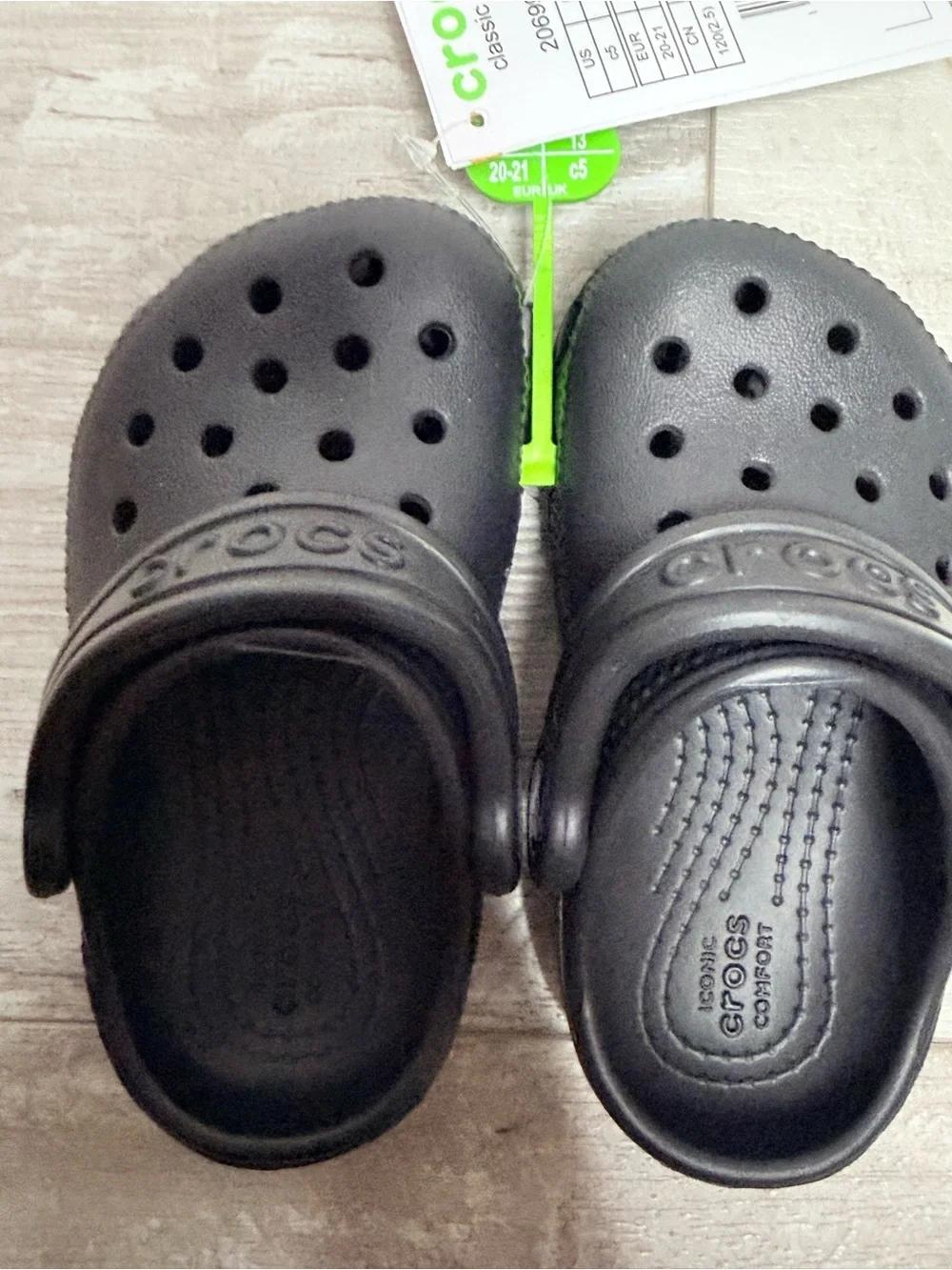 NWT Crocs Toddler Classic Clog Black Size C5